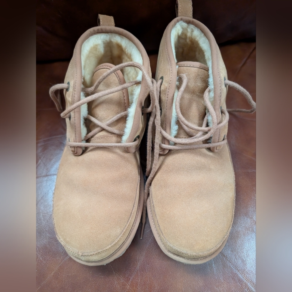 Shearling lined leather booties